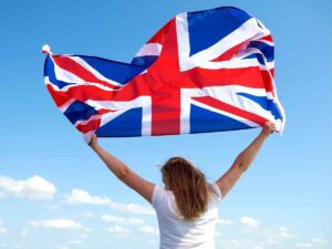 Mesa de estudo com livros e cadernos para redigir um Projeto de Mestrado em inglês.