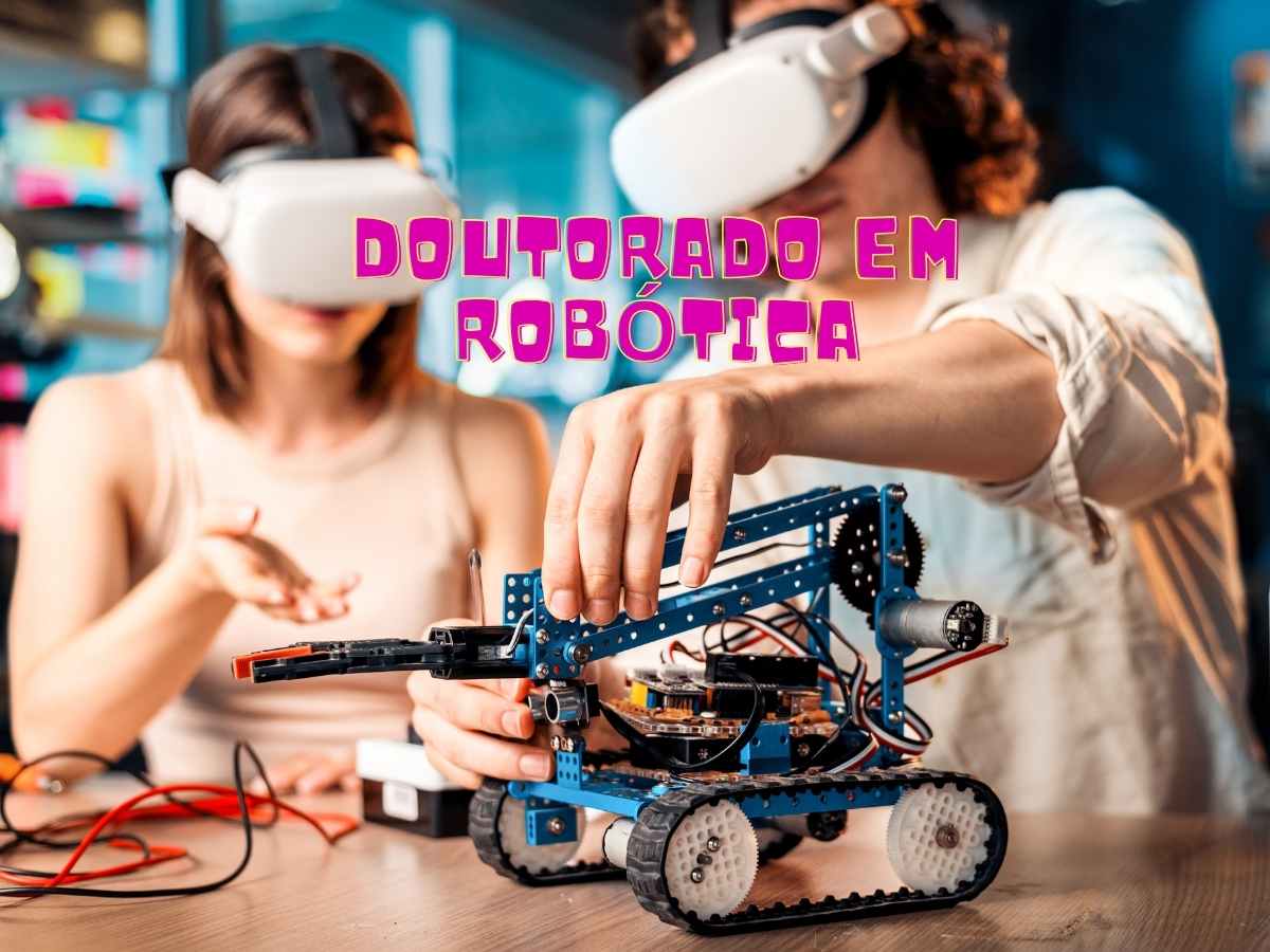 Pessoa montando um robô em uma mesa de trabalho com ferramentas e componentes eletrônicos